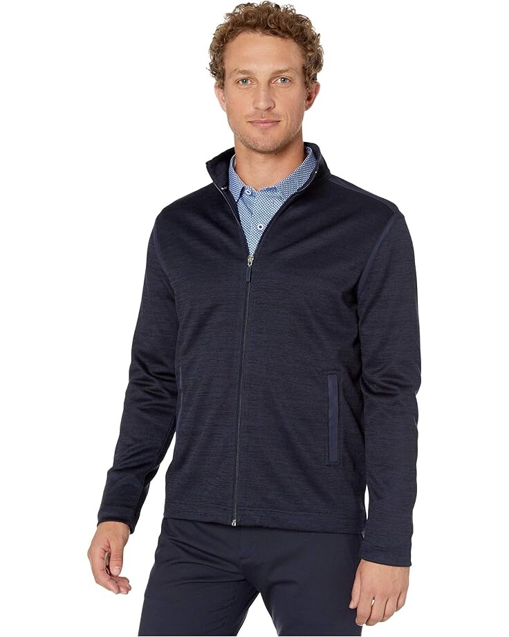 

Куртка Johnston & Murphy XC4 Nylon Trim Full Zip, темно-синий