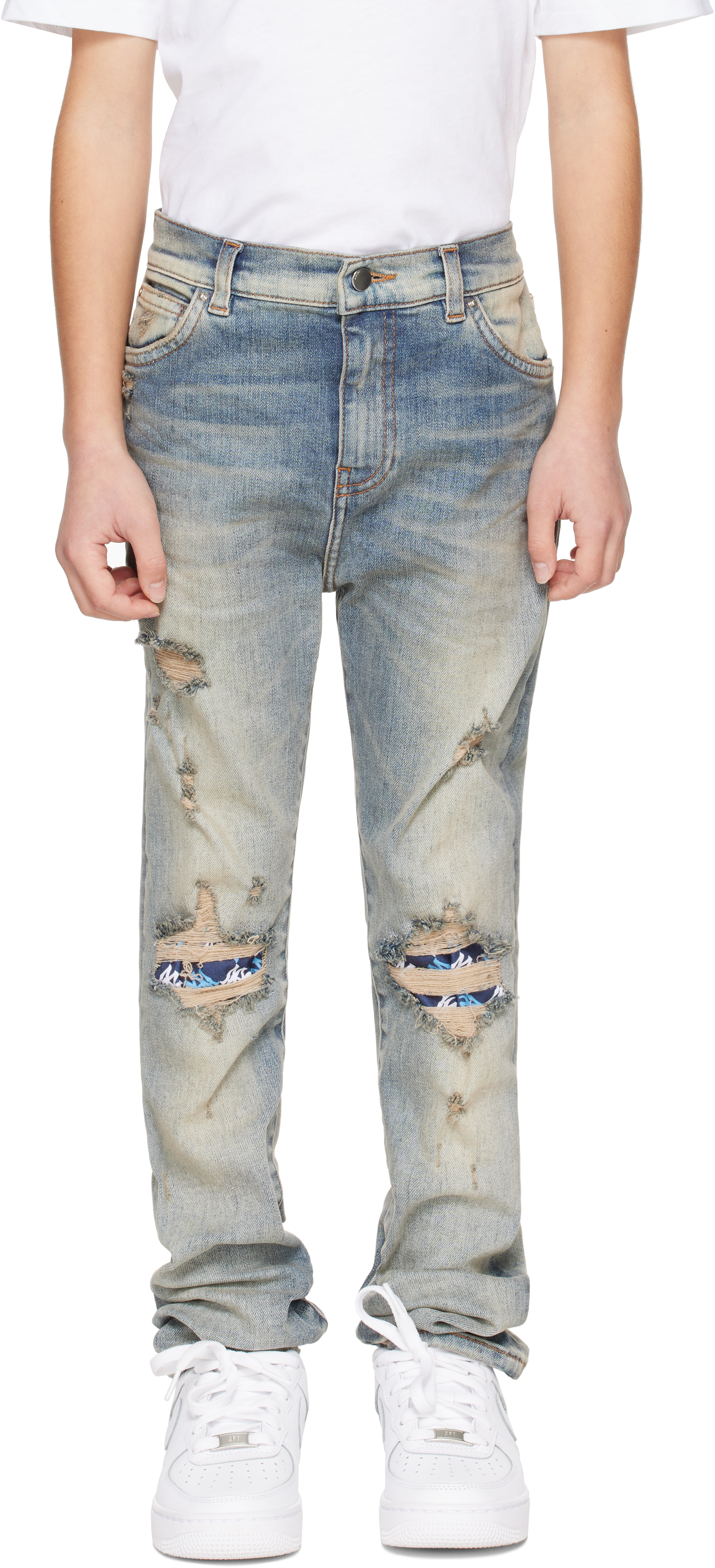 

Детские синие джинсы MX1 AMIRI