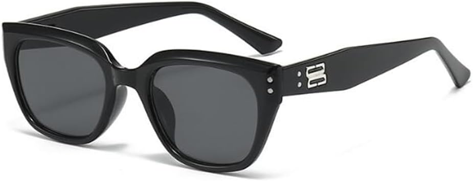 

Солнцезащитные очки «кошачий глаз» в крупной оправе, круглые солнцезащитные очки в стиле хип-хоп, солнцезащитные очки Toad с защитой от УФ-излучения sundry goods, C1 Black Frame Black Gray Flakes