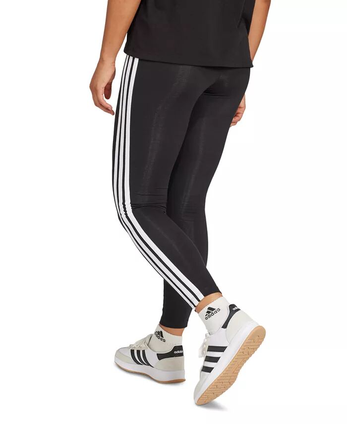 Женские облегающие леггинсы полной длины с высокой посадкой adidas, черный — фото 2