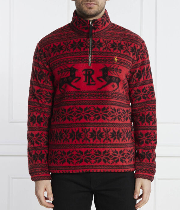 

Толстовка Polo Ralph Lauren с рождественским принтом, красный / черный