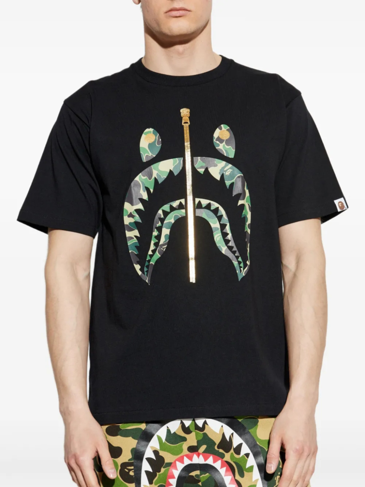 A BATHING APE футболка с графичным принтом, черный — фото 3