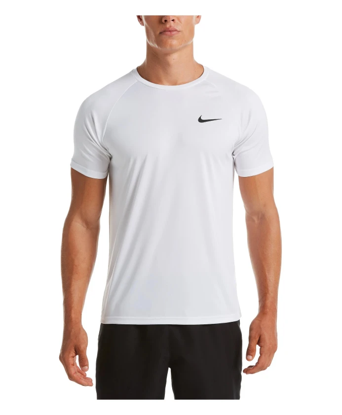 Незаменимая плавательная футболка с коротким рукавом Hydroguard Nike, белый — фото 2