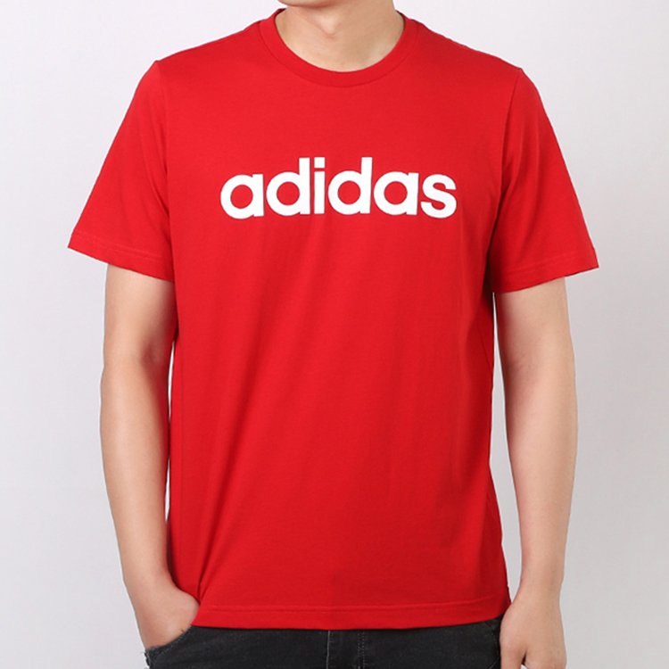 Футболка прямая мужская красная Adidas Neo — фото 3