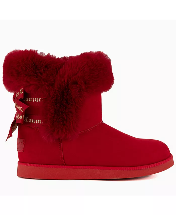 Женские уютные зимние ботильоны King Cozy Juicy Couture, красный — фото 2