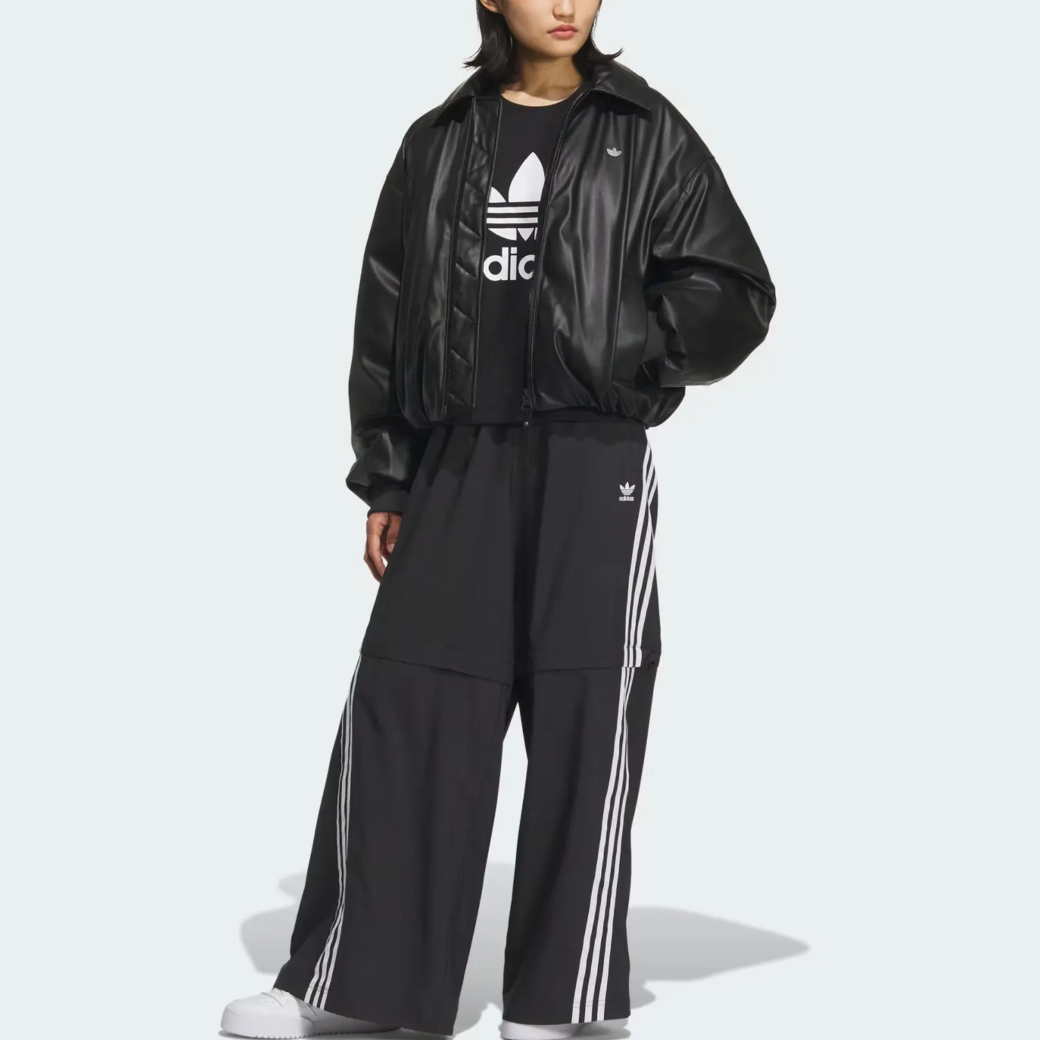 Пуховик fw25 pu женский Adidas Originals, черный — фото 3
