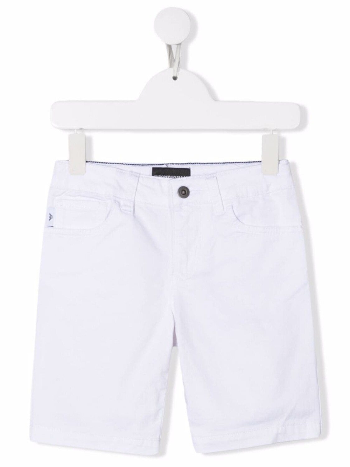

Emporio Armani Kids джинсовые шорты с логотипом, белый