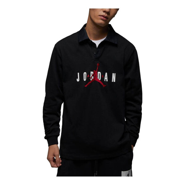 

Футболка Air Jordan SS23 Jumpman Logo Polo T-Shirt 'Black', черный