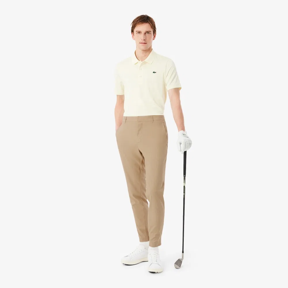 Мужские гольф-джоггеры бежевые от Lacoste — фото 4
