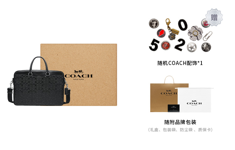 

COACH Кожаный портфель для ноутбука