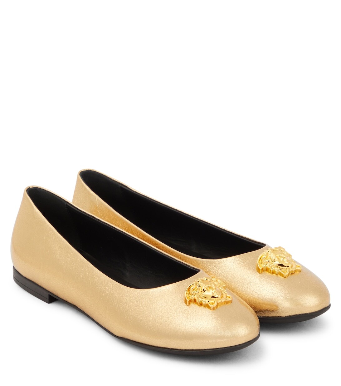 

Кожаные балетки La Medusa Versace, золотой