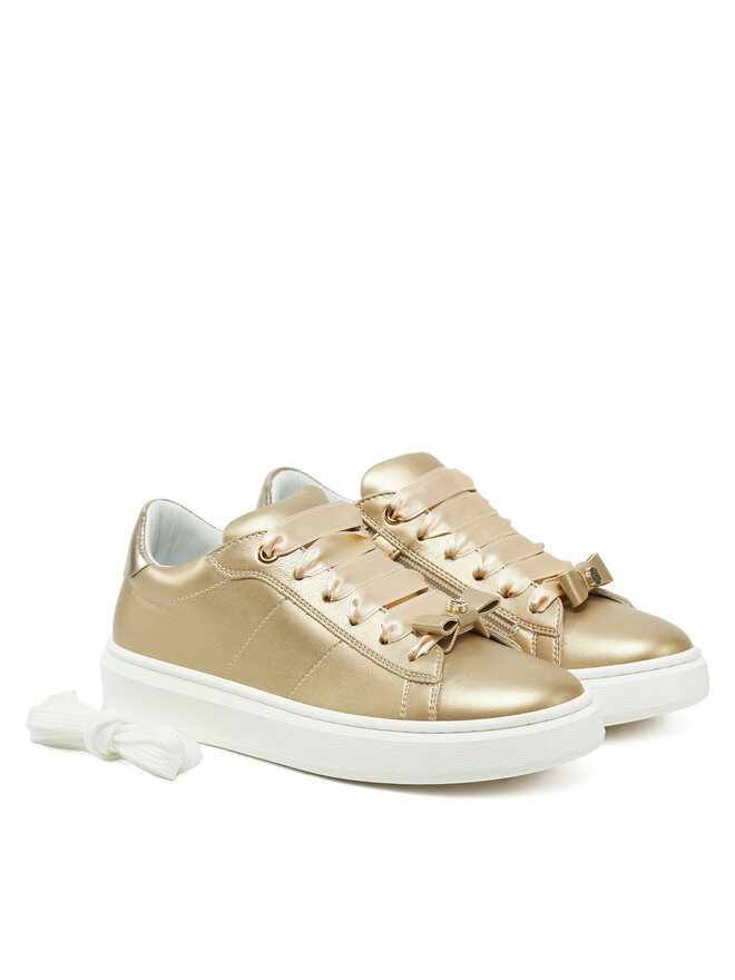 Кроссовки Calvin Klein Jeans Low Cut Lace-Up Sneaker V4A9-83046-1322 S, золотой — фото 2