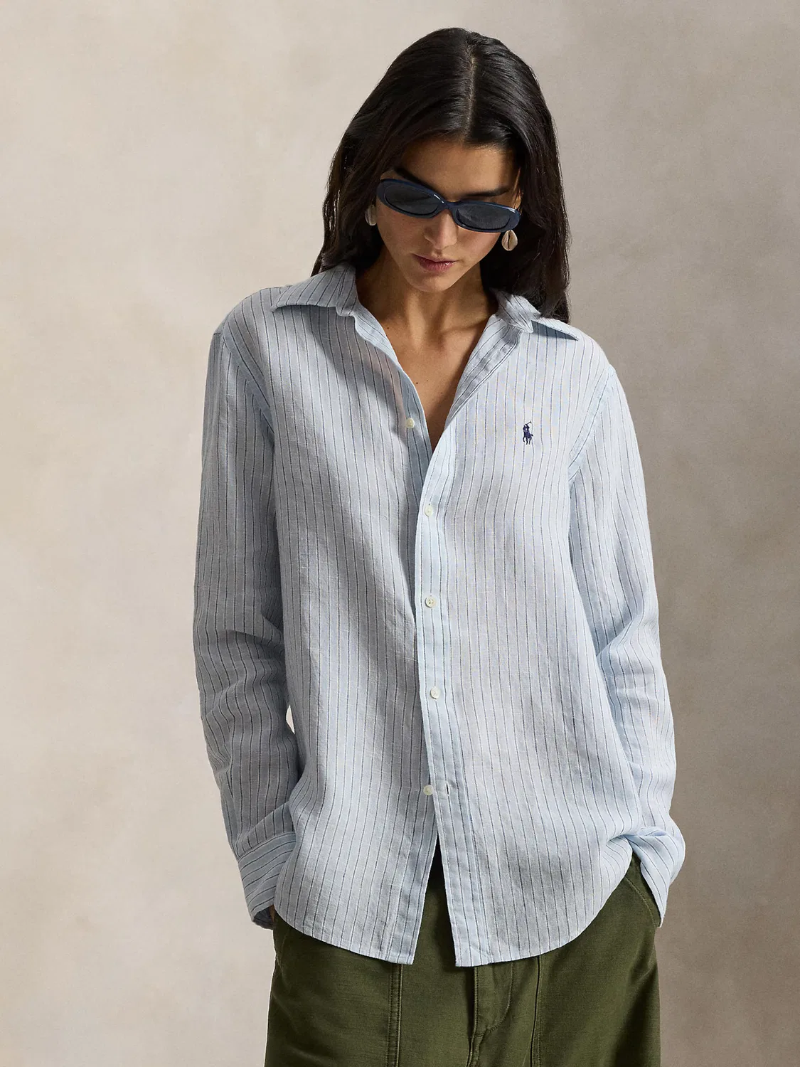 Блузка Polo Ralph Lauren, Navy/Light Blue — фото 2