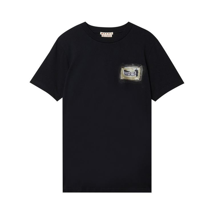 

Футболка Marni Logo Printed T-Shirt 'Black', черный