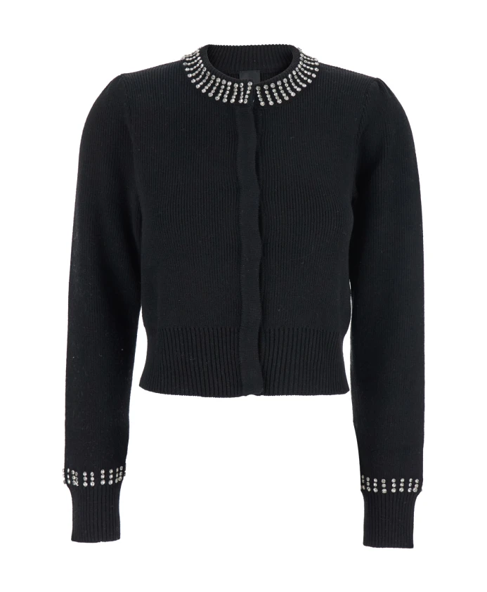 

Черный кардиган-пуловер из смешанной ткани Pinko, черный