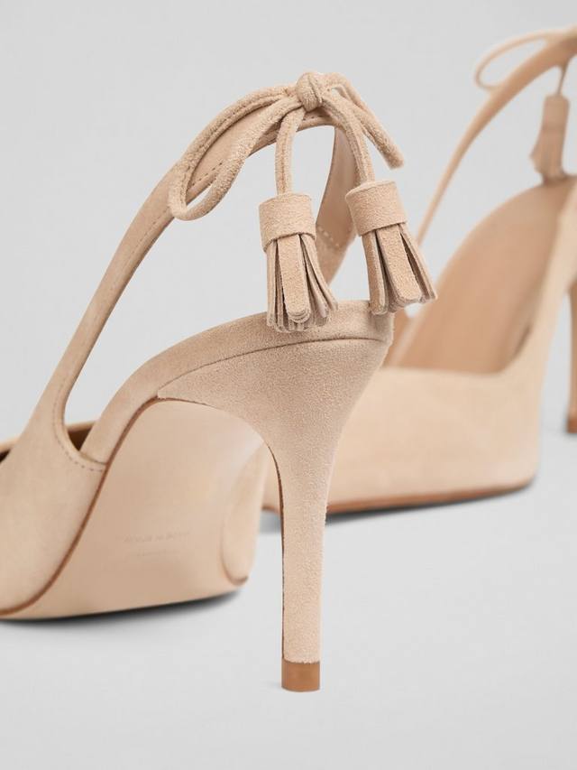 Cary Suede Tassel Slingback туфли-лодочки L.K.Bennett, Beige Trench — фото 3