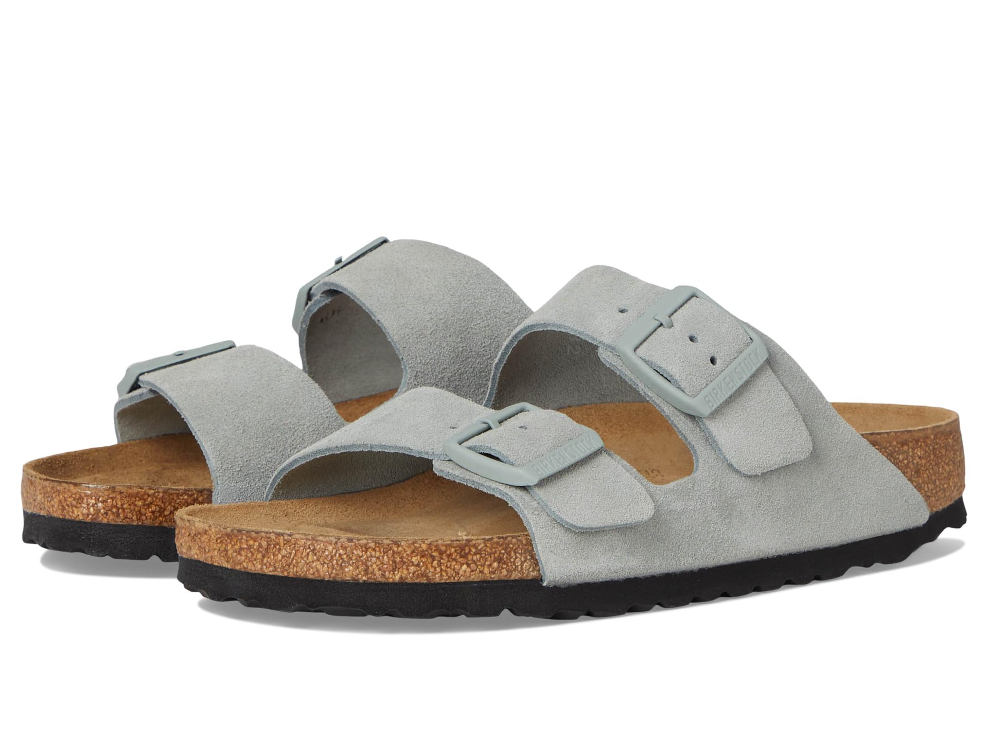 Сандалии Birkenstock Arizona Soft Footbed - Suede, Pure Sage