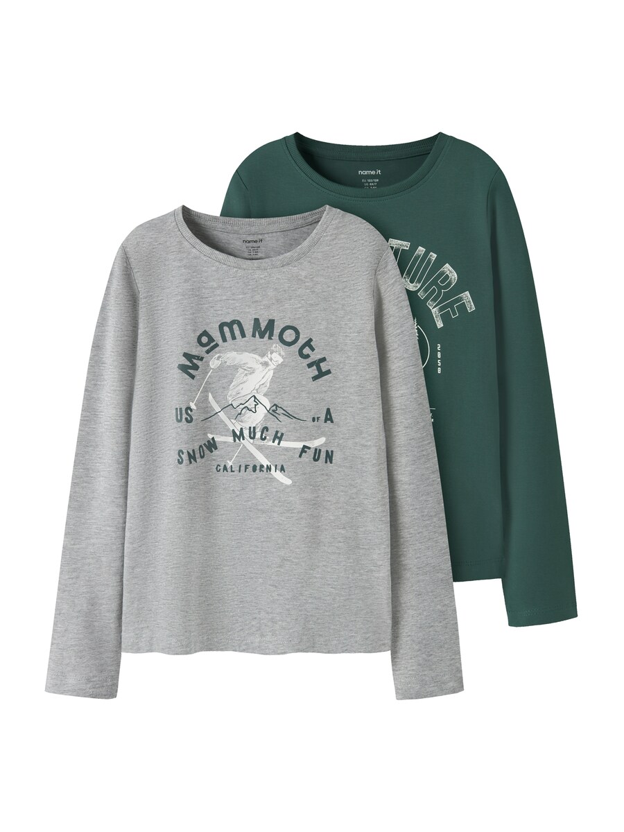 

Рубашка NAME IT NKMVux, Mottled Grey/Dark Green