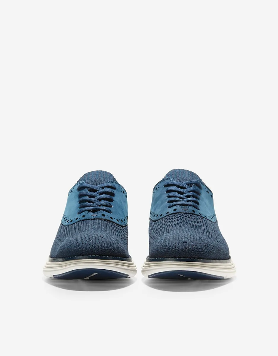 Мужские туфли на шнуровке из ткани Stitchlite Cole Haan, синий — фото 2