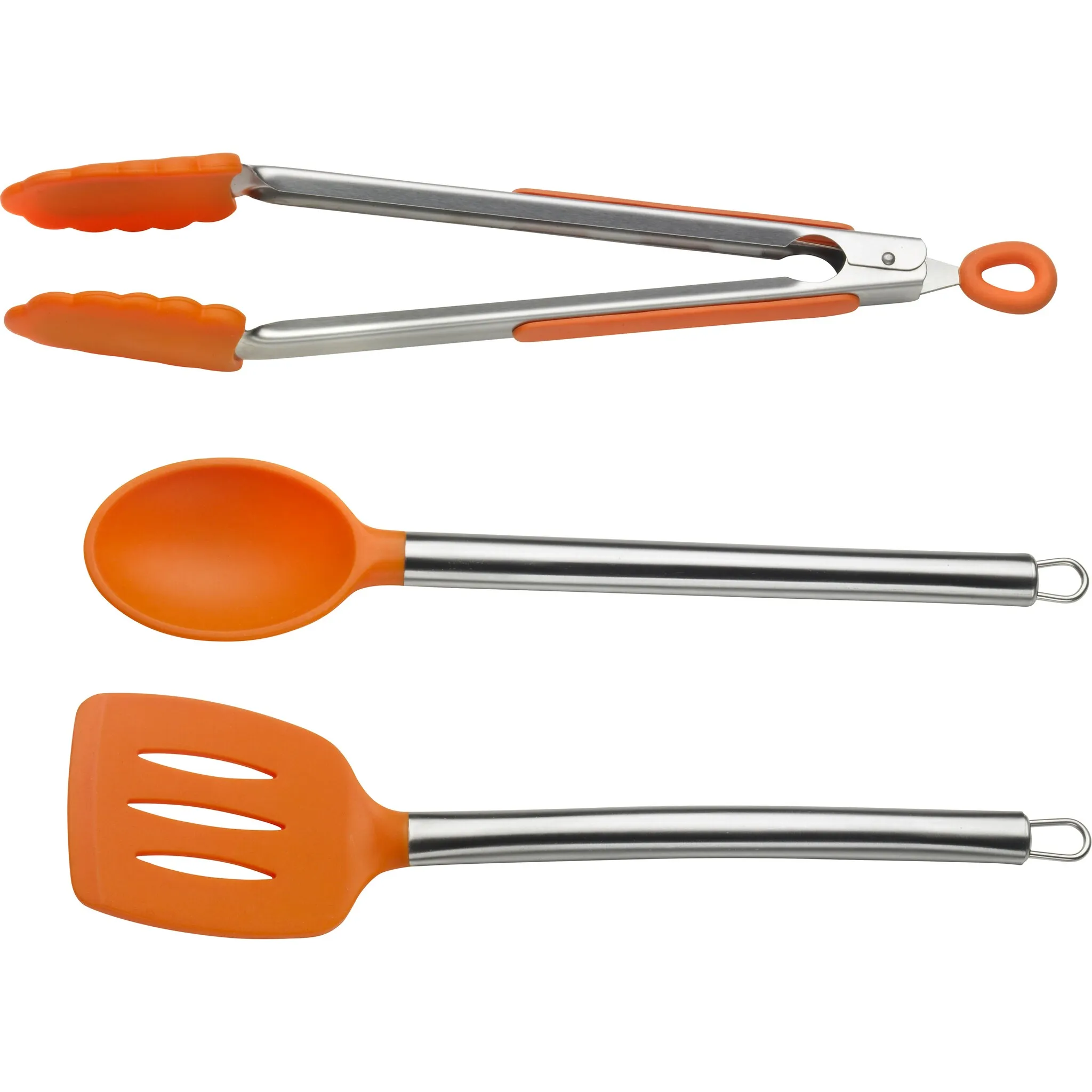 

Набор столовых приборов PINTINOX «Pinti Silicone Orange», (набор, 3 предмета), (сервировочная ложка, лопаточка, щипцы), нержавеющая сталь/силикон, цвет edelstahlfarben/orange