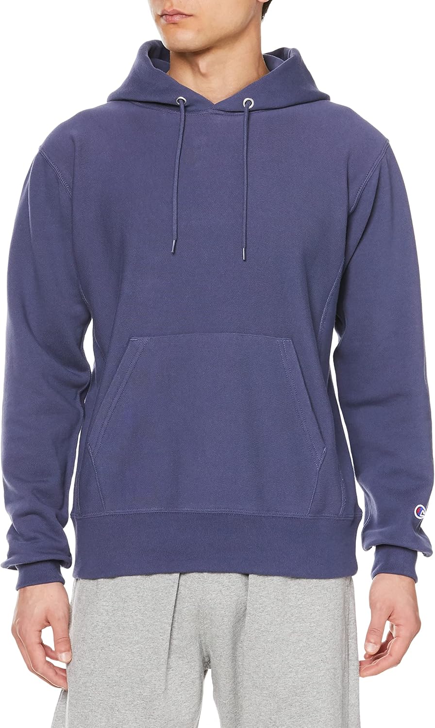 

Толстовка Champion C3-T110/C3-X108 с длинным рукавом, плотность ткани 10 унций, на флисовой подкладке, с капюшоном, технология обратного плетения (R), фиолетовый/темно-синий