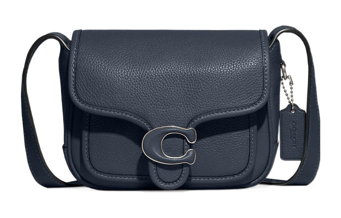 

COACH Сумка-мессенджер Tabby из полированной галечной кожи и выделанной телячьей кожи, маленькая женская наплечная сумка marine blue