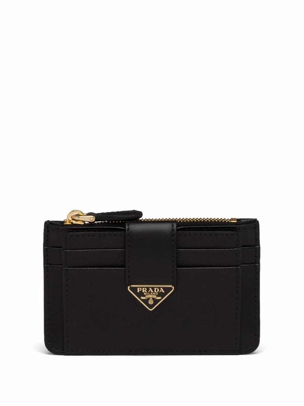 

Кошелек на молнии с логотипом Prada, черный