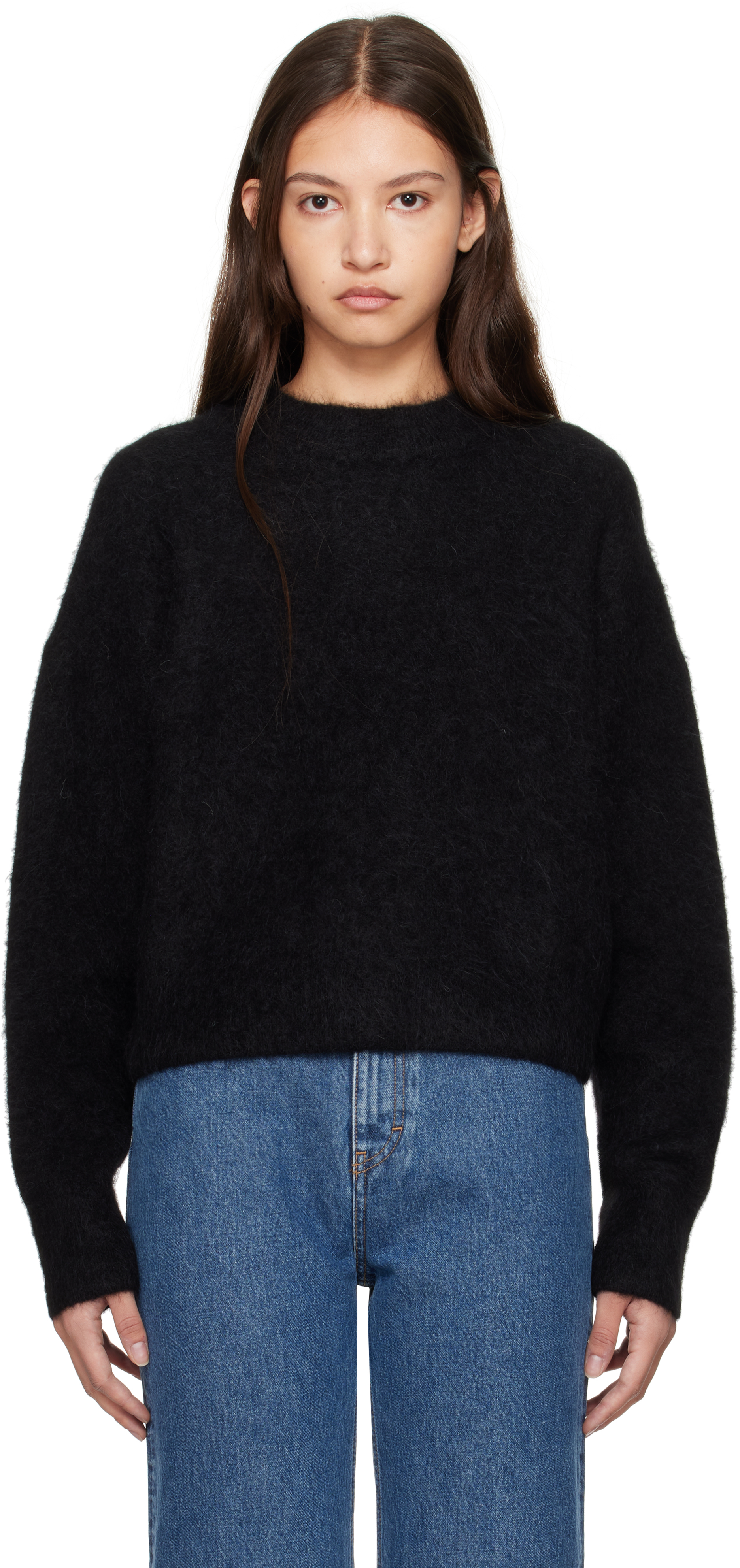 

Черный пушистый свитер Filippa K