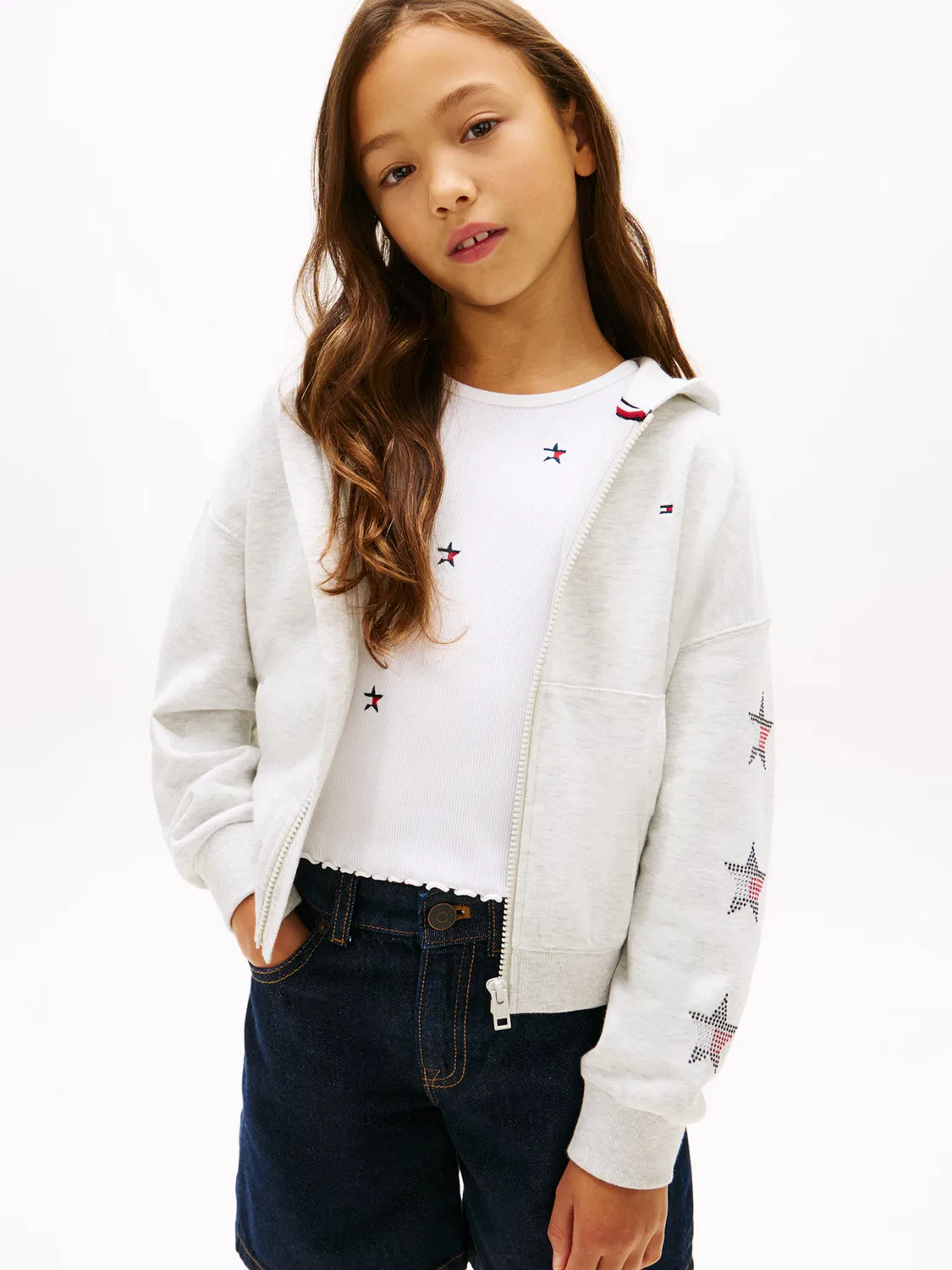 Толстовка на молнии Tommy Hilfiger, Mottled Grey — фото 2
