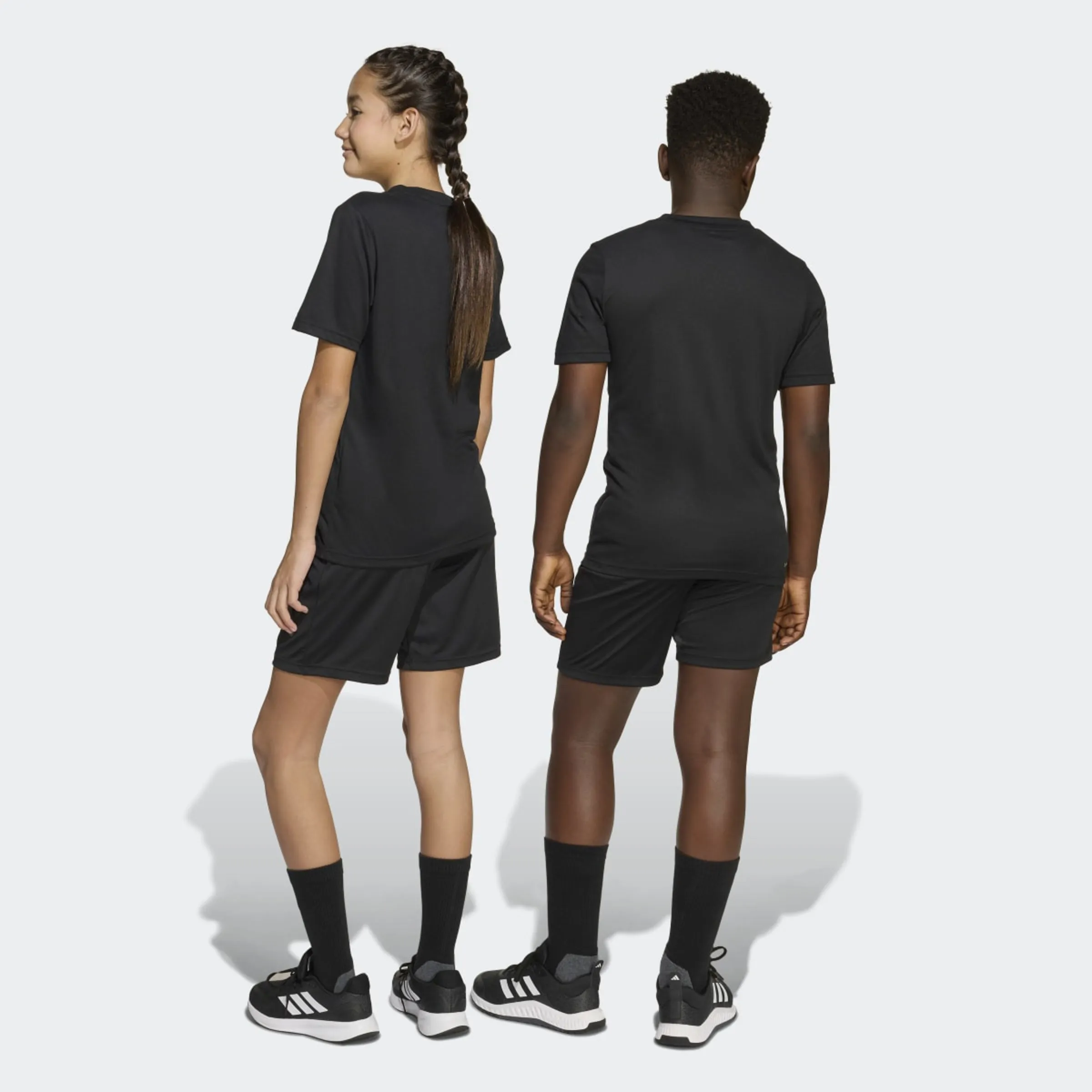 Детский комплект Train Essentials с камуфляжным принтом Adidas, черный — фото 2