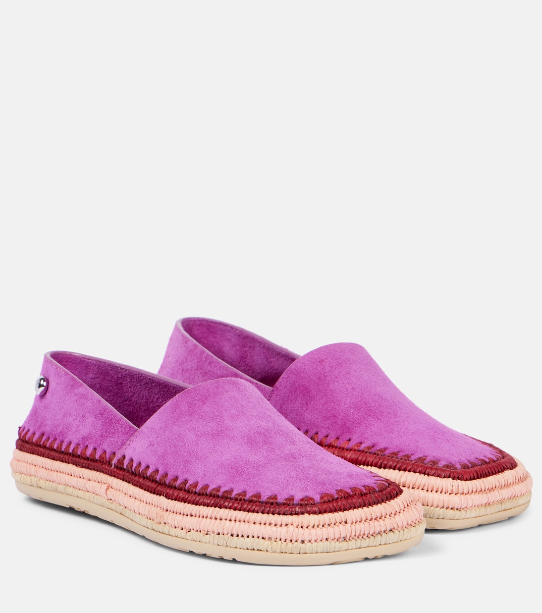 Paula's Ibiza Rio слипоны из замши Loewe, Fuchsia