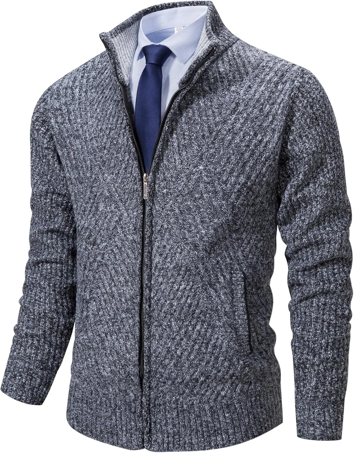 

Мужской кардиган XinYangNi с молнией и карманами