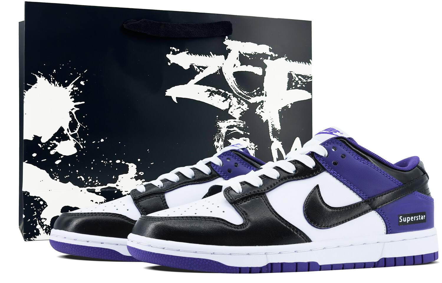 

Кроссовки Nike Dunk Skateboarding Shoes Men Low-top Purple/white, фиолетовый