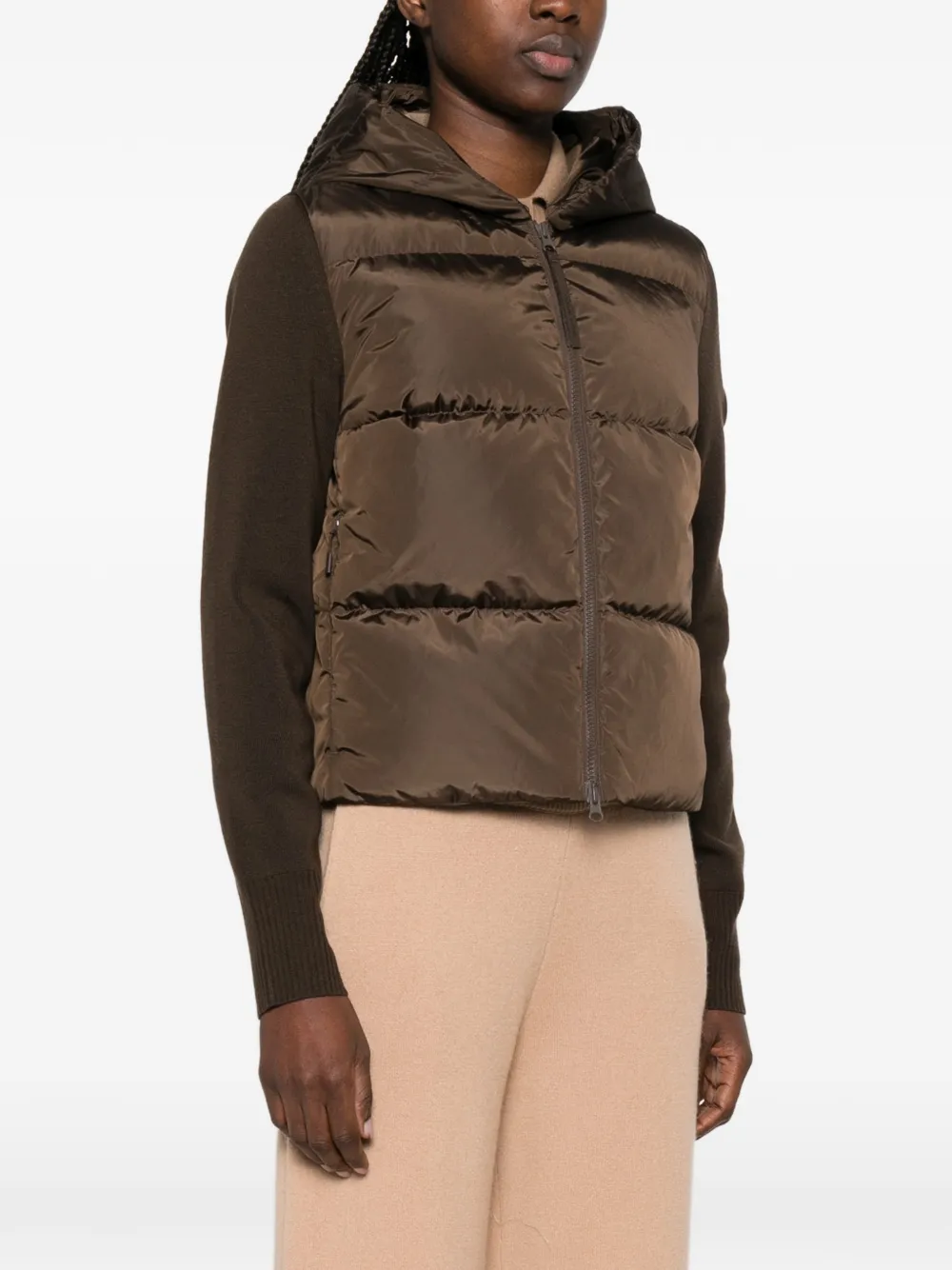 Стеганая куртка с капюшоном HyBridge Canada Goose, коричневый — фото 3