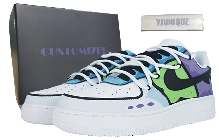 

Кроссовки Nike Air Force 1 Skateboarding Shoes Men Low-top Green, фиолетовый