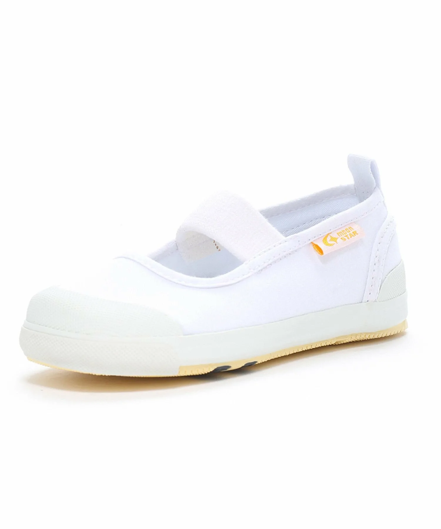 Домашние тапочки MoonStar CR ST11 3E, широкая колодка, размер 19,0-25,0 см. Carrot, white