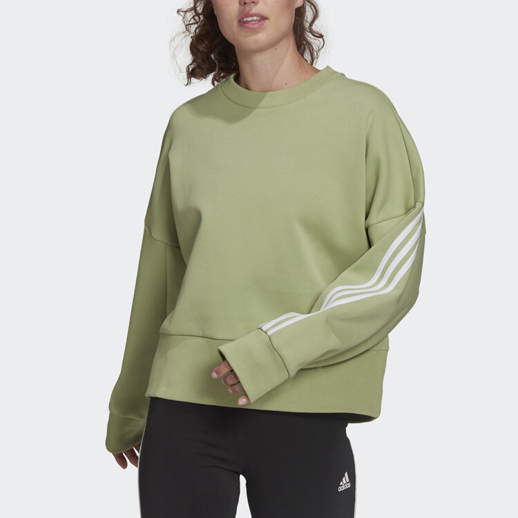 Толстовка женская кисло-зеленая Adidas — фото 2