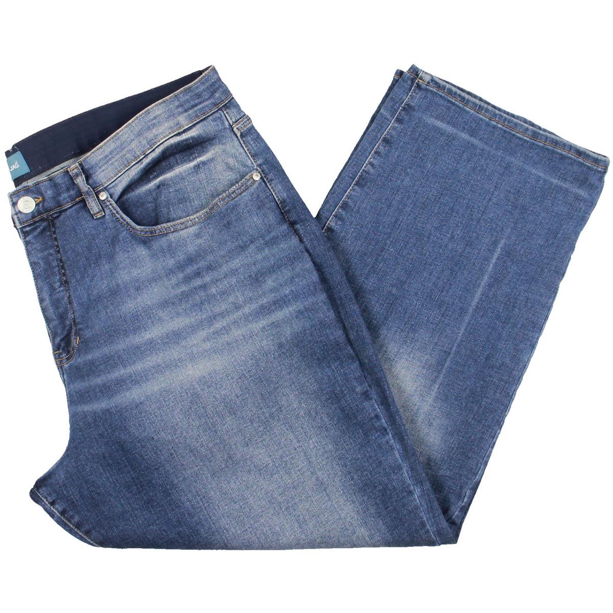 

Плюс Женские джинсы с высокой посадкой и ворсинками Straight Leg Jag Jeans