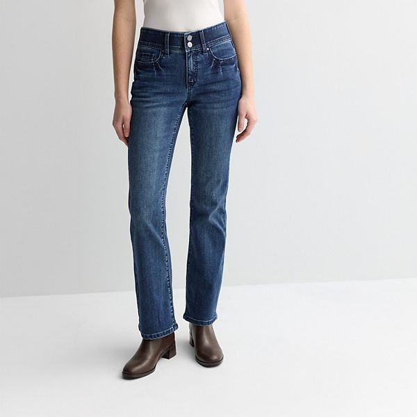

Женские джинсы bootcut с эффектом коррекции живота Apt. 9, Dark Pocket Stitch
