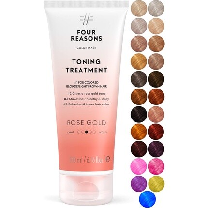 

Four Reasons Color Mask Тонизирующий кондиционер с розовым золотом, депонирующий цвет, 6,76 жидких унций