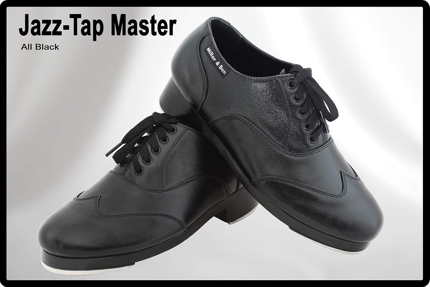 Тапочки Miller Ben, Jazz-Tap Master, полностью черные профессиональные тапочки Miller & Ben — фото 3