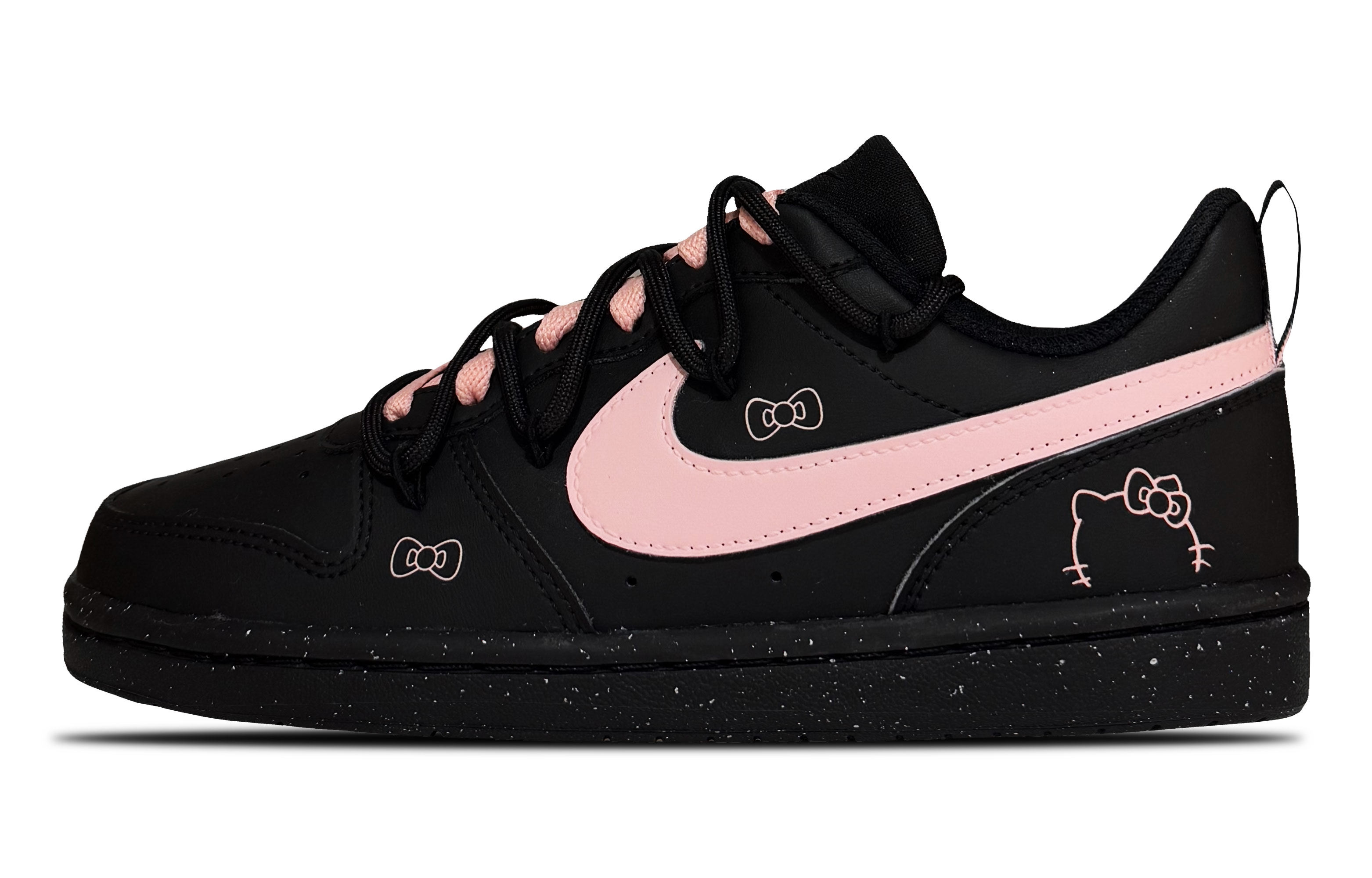Nike Кроссовки для скейтбординга Court Borough Low Top, цвет black pink, детские — фото 3