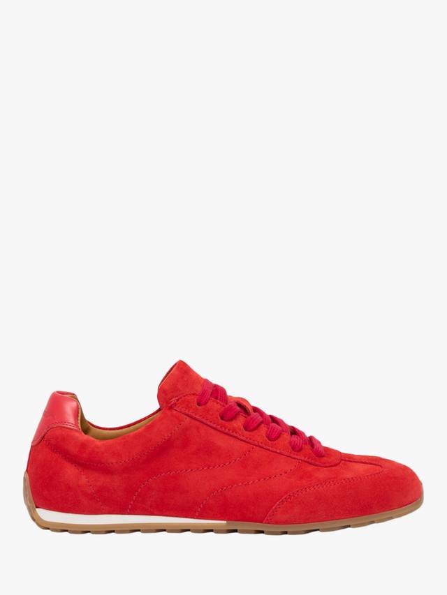 Carr Suede тонкая подошва шнурованные кроссовки Russell & Bromley, Red