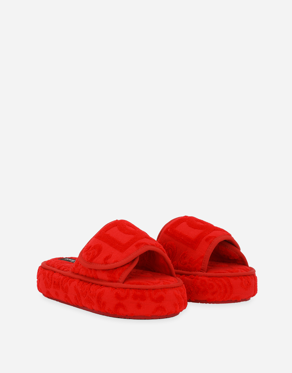 Тапочки из махрового хлопка на платформе Dolce & Gabbana, мультиколор — фото 2