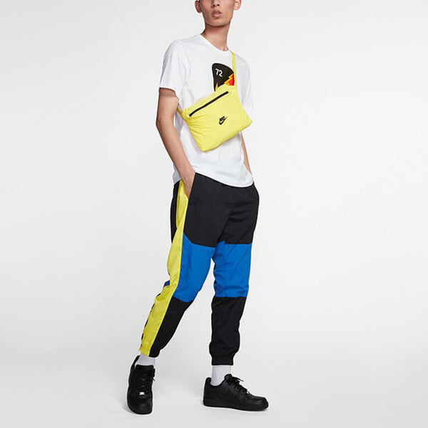 Брюки men's sportswear contrasting colors athleisure casual sports bundle feet long pants/trousers black Nike, черный — фото 3