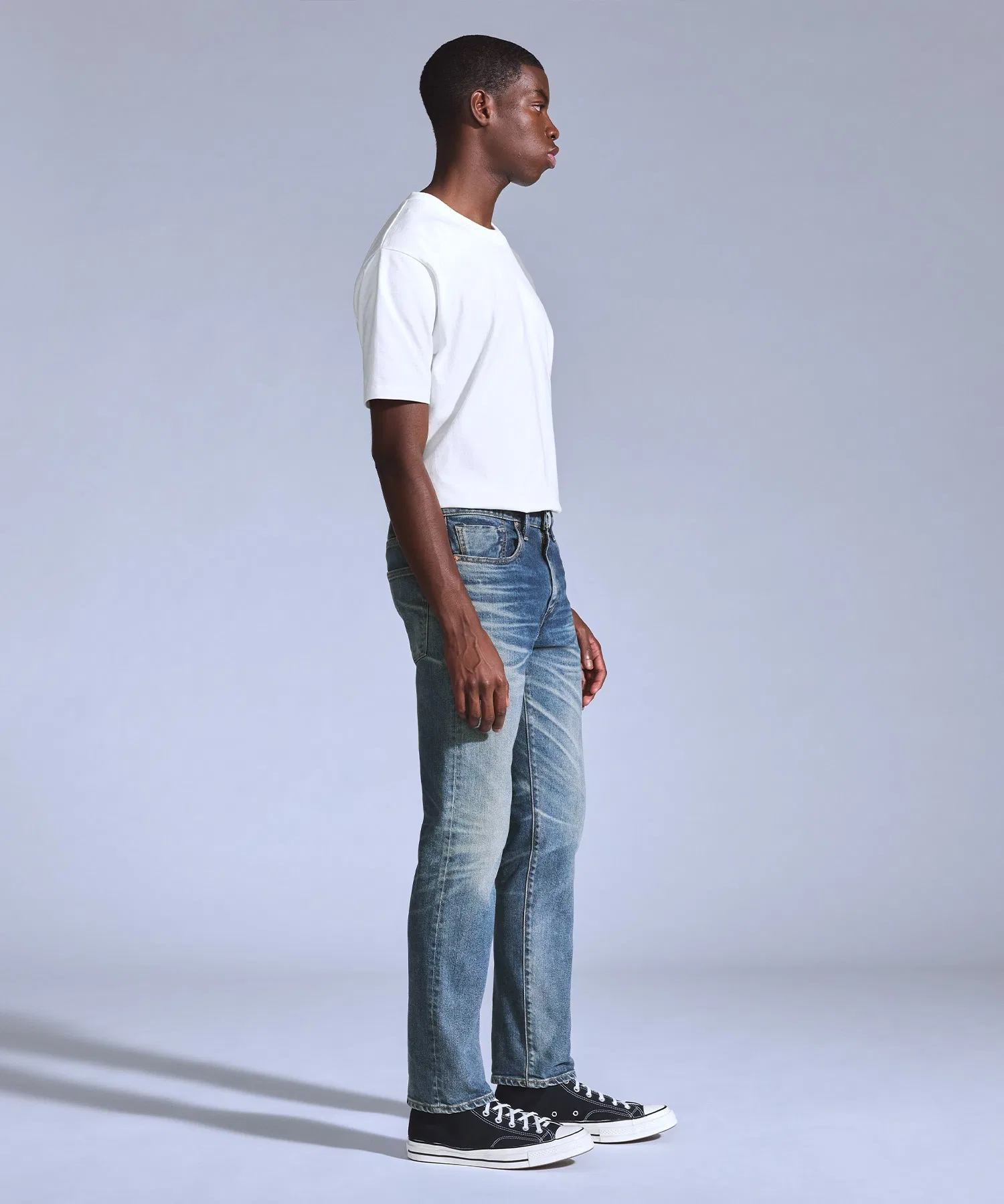 Джинсы Levi's BLUETAB™ 502™ зауженного кроя, цвет «средний индиго», СДЕЛАНО В ЯПОНИИ — фото 3