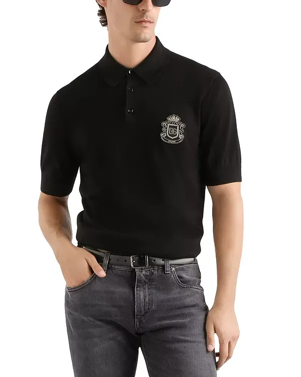 Футболка-Поло с логотипом Dolce & Gabbana, Black
