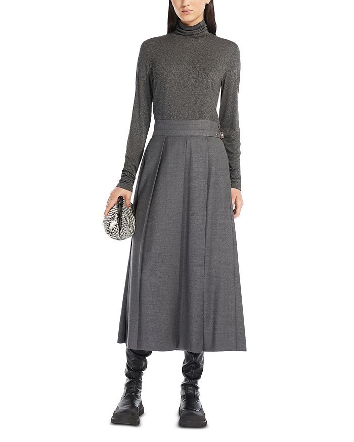 

Топ Weekend Max Mara Multif с высоким воротником, серый