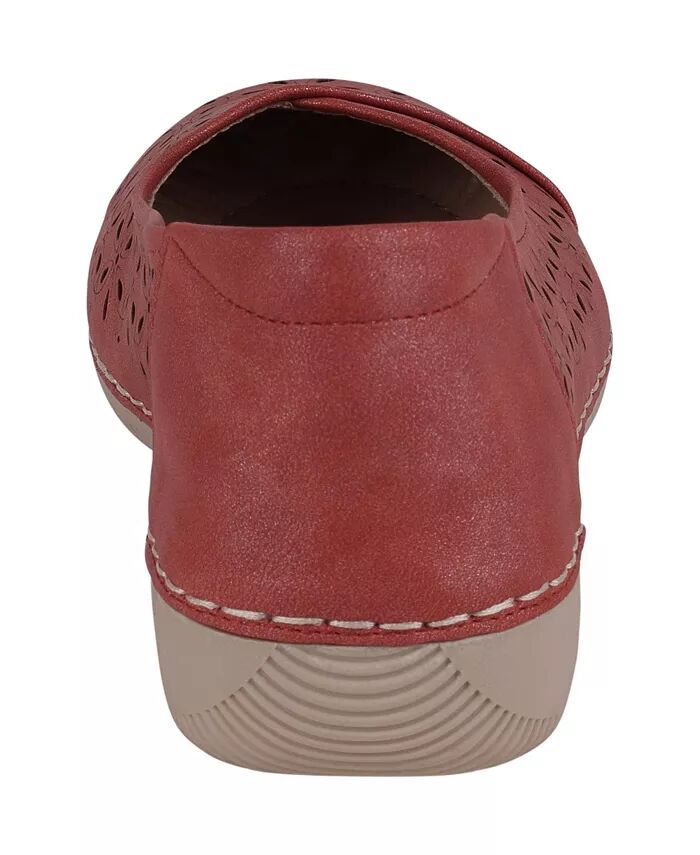 Женские балетки Nysha с круглым носком и лазерной резкой GC Shoes, красный — фото 3