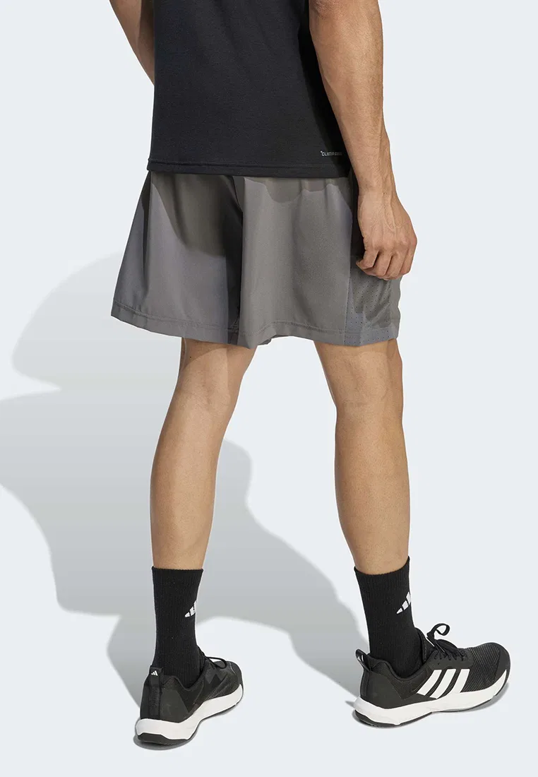 Шорты спортивные, базовые тканые, Workout Essentials Adidas, серый — фото 2